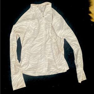White and Gray Tiger Stripe RBX Active Wear Jacket in XL
